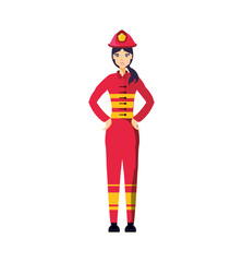 firefighter professional female avatar character