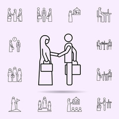  businessman, Muslim businesswoman icon. Universal set of muslim businesswoman for website design and development, app development