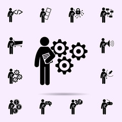 man with engineer degree icon. Universal set of student degree for website design and development, app development