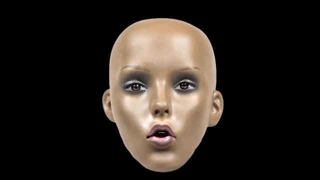 mannequin doll freaky head face glitch technology