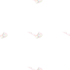 Flower Pastel.White Romantic Seamless Pattern.