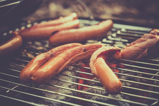 Sausage Barbecue Food Grill Smokehouse,  Wooden.