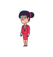 business woman elegant avatar character