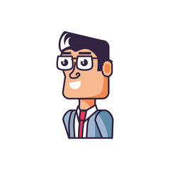 businessman elegant avatar character