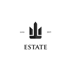 Fototapeta premium letter w estate logo