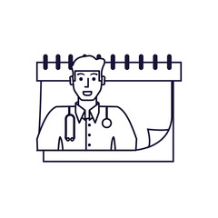 doctor professional with calendar reminder