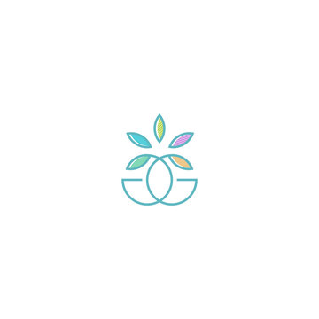 leter G abstract  leaf logo