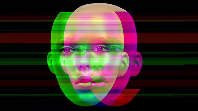 mannequin doll freaky head face glitch technology