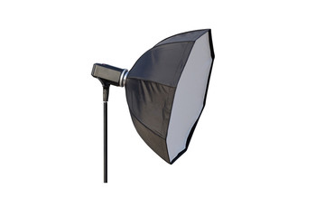 lighting photographic umbrella isolated on white background