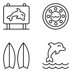 Beach Vector Icon Set