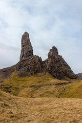 Fototapeta na wymiar Rock formations on the Isle of Skye