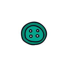 button for clothes doodle icon