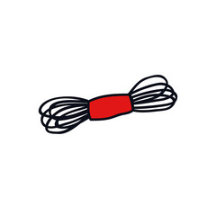 cotton floss thread doodle icon