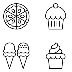 Dessert Vector Line Icons