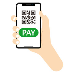 キャッシュレス決済：スマホ キャッシュレス 決済 QRコード QR cashless payment PAY