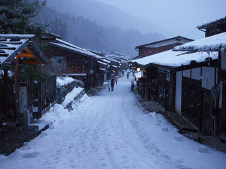 冬の奈良井宿