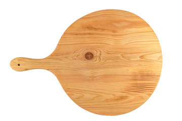 Wooden pizza or bread cutting board
