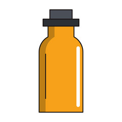 Thermo bottle cartoon isolated