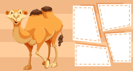 camel on border frame
