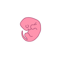 fetus 2 month doodle icon