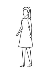 elegant businesswoman avatar character