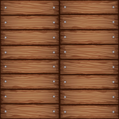 Hand drawn stylized wooden planks seamless pattern. Endless wood vector textures for floor, ground, walls, boxes, containers. Template design for game background.