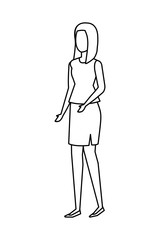 elegant businesswoman avatar character