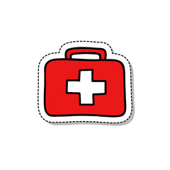 first aid kit doodle icon