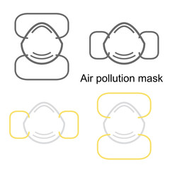 air pollution mask isolated on white background air pollution mask icon air pollution mask symbol vector