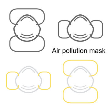 air pollution mask isolated on white background air pollution mask icon air pollution mask symbol vector