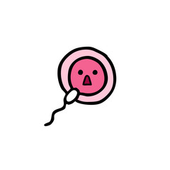 ovum and sperm doodle icon