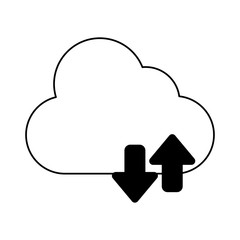 cloud with transfer arrow