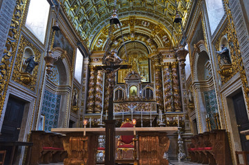 Fototapeta na wymiar Church Altar in Nazare, Portugal