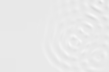 Top view of white water ring or white cream surface, soft background texture