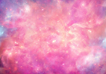 Fototapety  Abstract smooth unique pink nebula galaxy artwork background