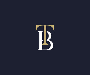 TB logo. letter T luxury logo template
