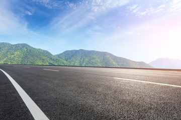 New highway road and beautiful mountain natural landscape