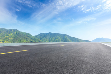 New highway road and beautiful mountain natural landscape
