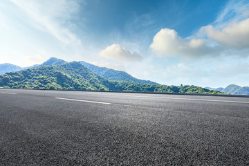 New highway road and beautiful mountain natural landscape