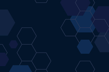Fototapeta premium Blue hexagon background