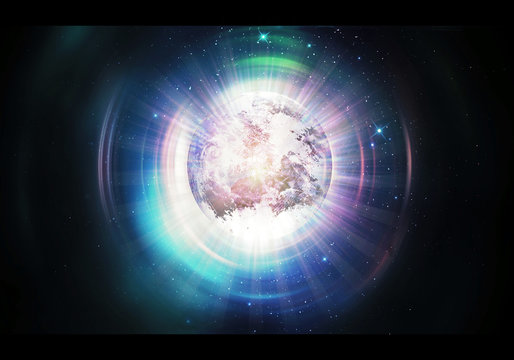 Abstract Artistic Planet Earth In Other Higher Dimension Artwork