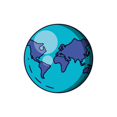planet earth isolated icon