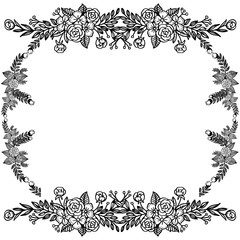 Vector illustration decoration pattern for floral frame