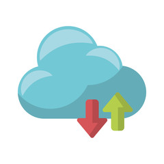 cloud with transfer arrow
