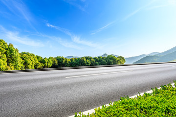 New highway road and beautiful mountain natural landscape