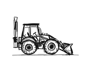 Escavator, sketch for your design