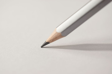 Macro detail of a pencil graphite on a white background