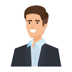 elegant businessman avatar character