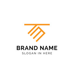 T and M logo letters template