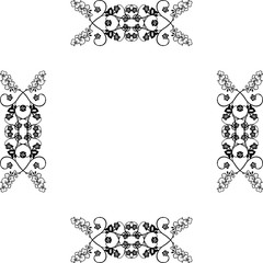 Vector illustration design flower frame for greeting card